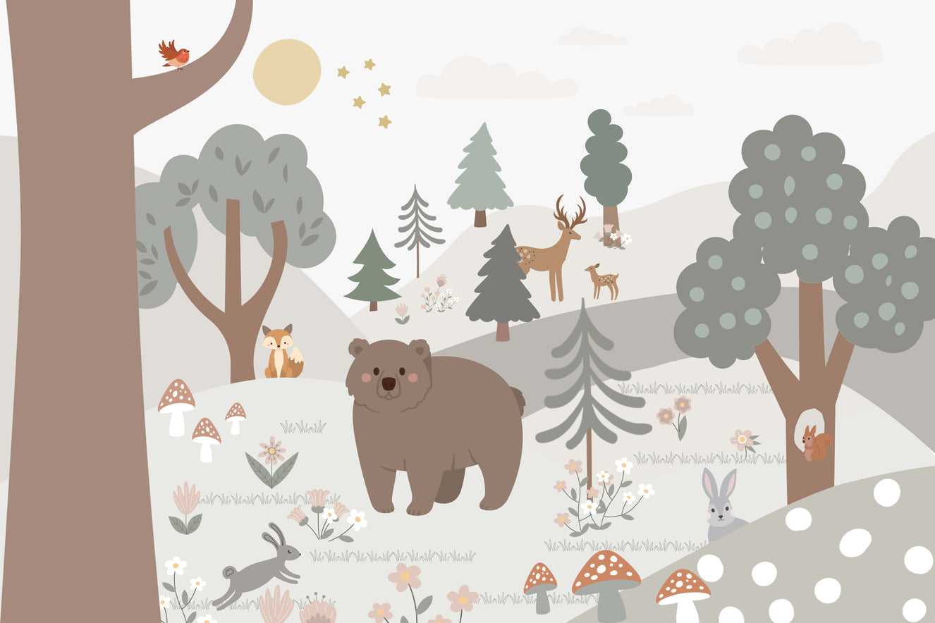 Snow Forest Kids Room Wallpaper Murals