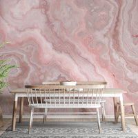 Stylish pink marble onyx wallpaper mural for home interiors