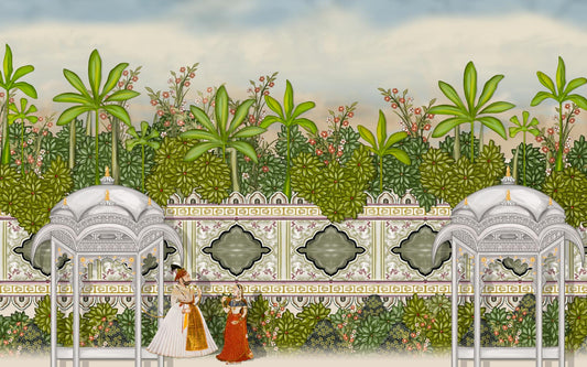 Artistic Paradise Oil Paint Wallpaper Murals