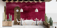Deep wine tones mural adding warmth and elegance to walls.
