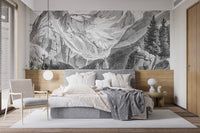 Wall mural featuring rustic mountain charm for natural-inspired decor.



