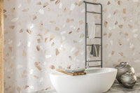 Terrazzo marble texture mural for modern aesthetics
