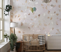 Artistic terrazzo marble mural for modern interiors
