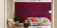 Burgundy brushstroke design mural for stylish interiors
