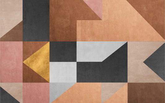 Artistic Geometric Wall Mural