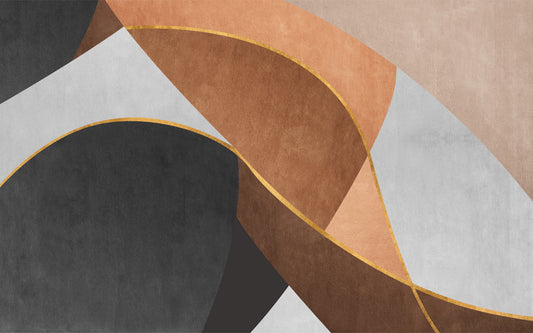 Modern Abstract Curves Wall Mural
