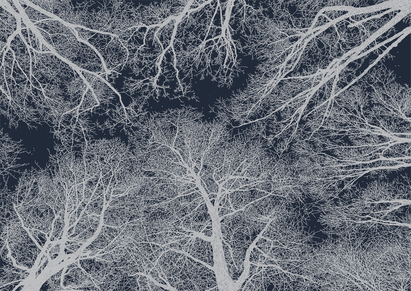 Intricate Tree Silhouette Wall Mural