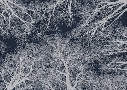 Intricate Tree Silhouette Wall Mural