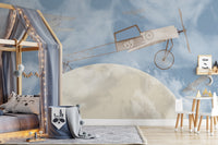 Celestial plane expedition mural for space-inspired decor.
