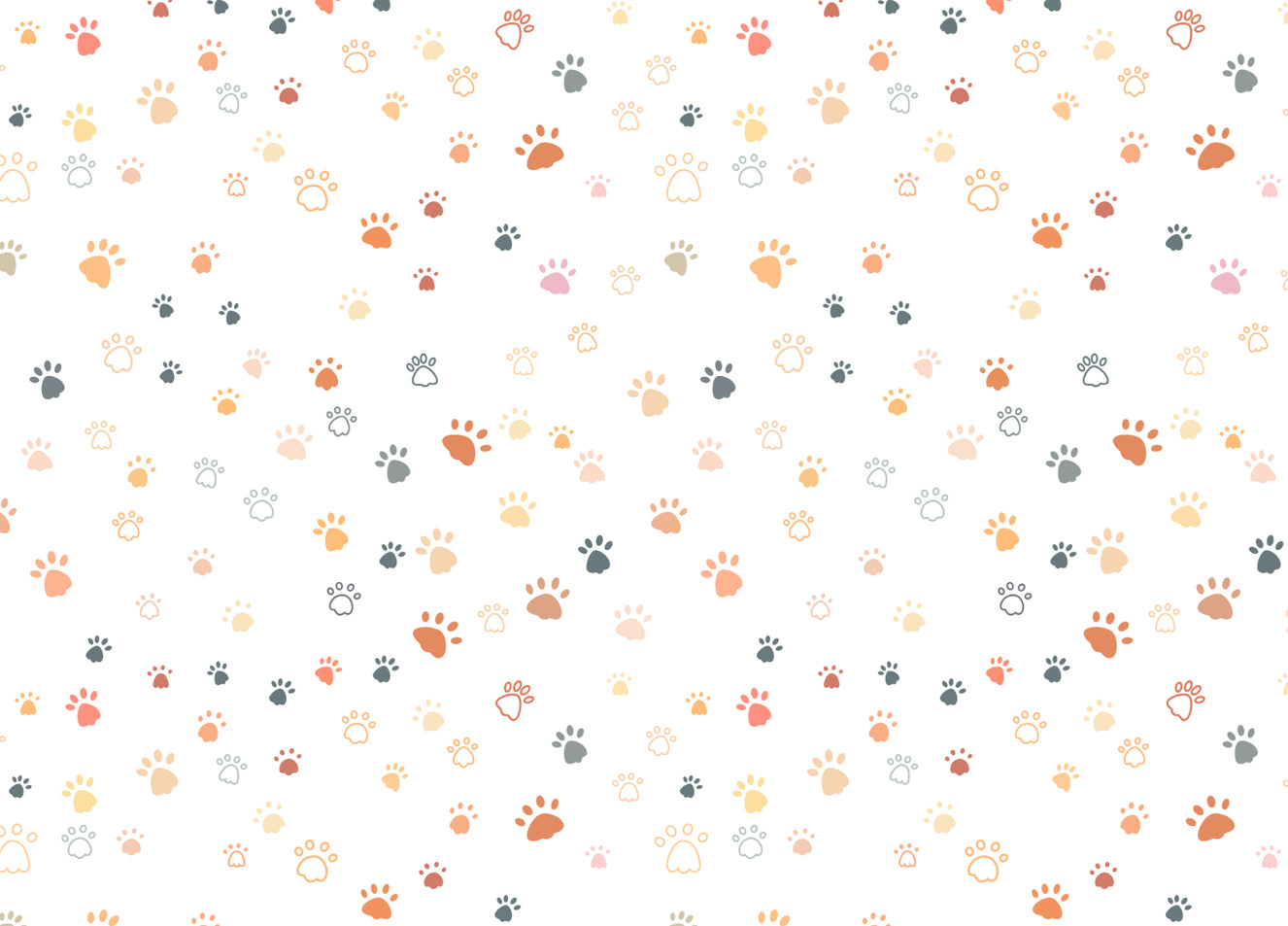 Cat Paw Repeat Pattern Wallpaper