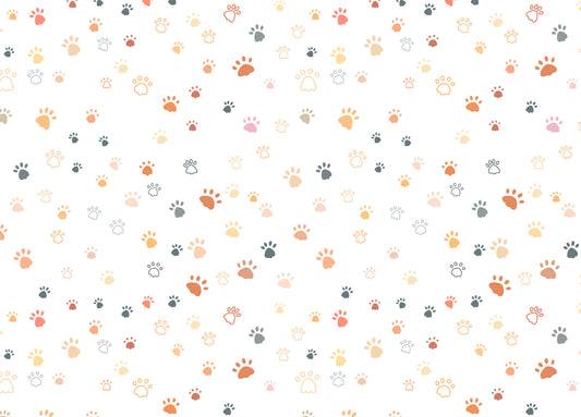 Cat Paw Repeat Pattern Wallpaper