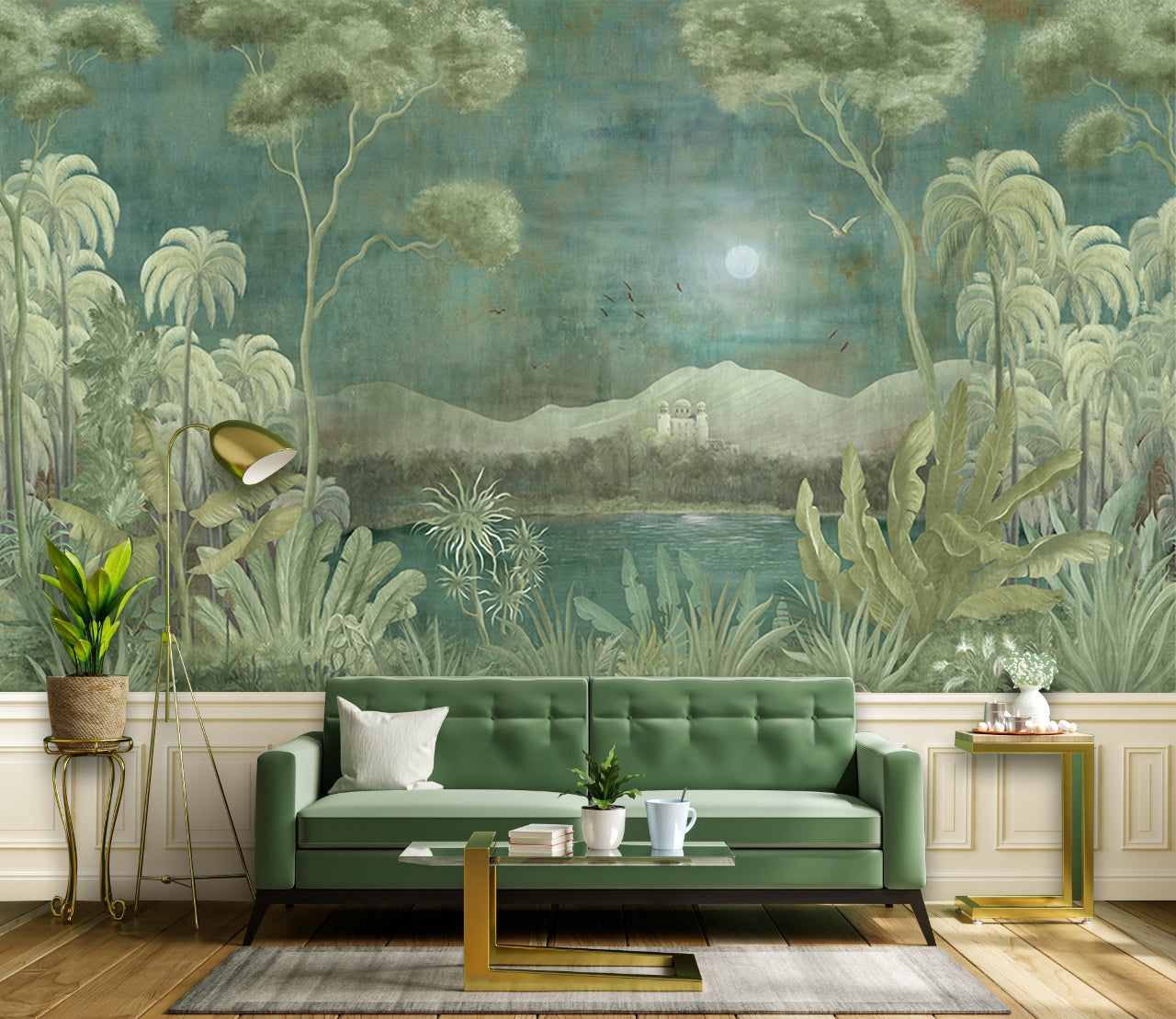 Moonlight Oasis Mural Wall Mural