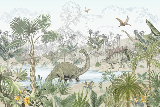 Dinosaur Adventure Wallpaper Mural