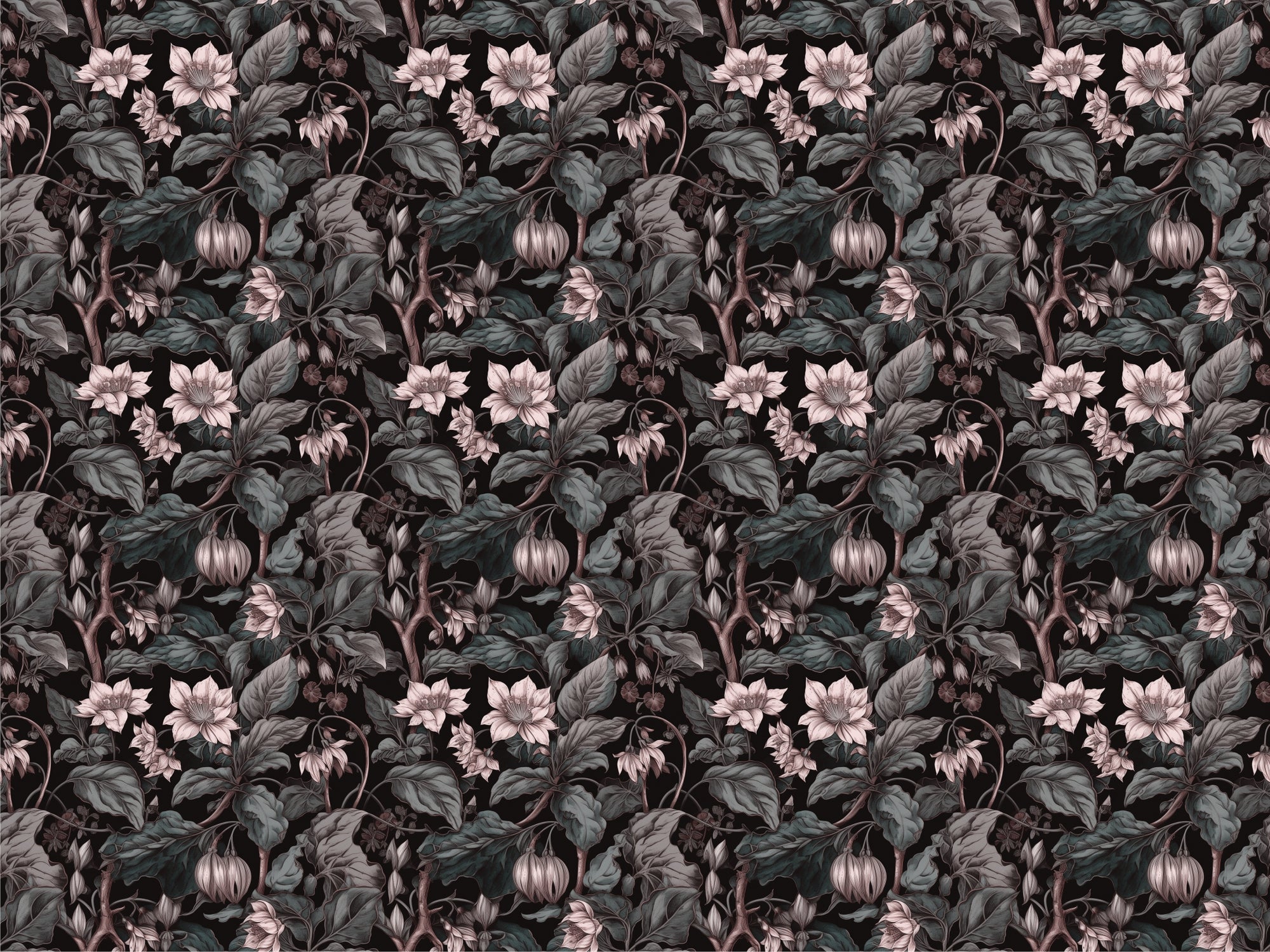 Botanical Blossom Wallpaper - Pink