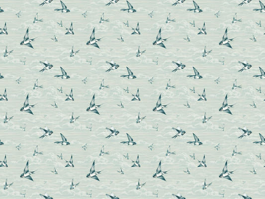 Peaceful Blue Birds Wallpaper Mural