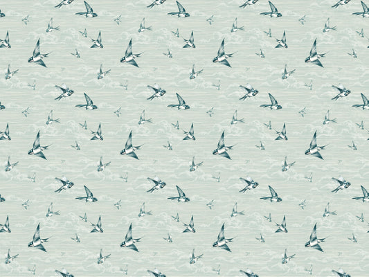 Peaceful Blue Birds Wallpaper Mural