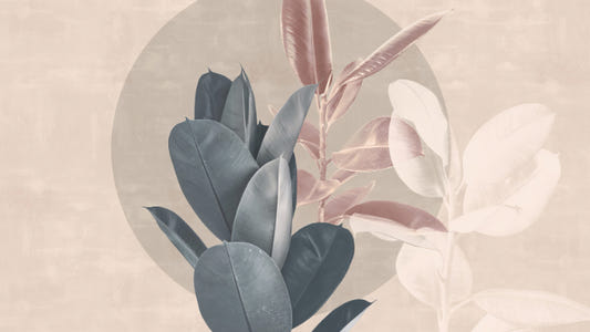 Muted Tones Floral Leaf Wallpaper