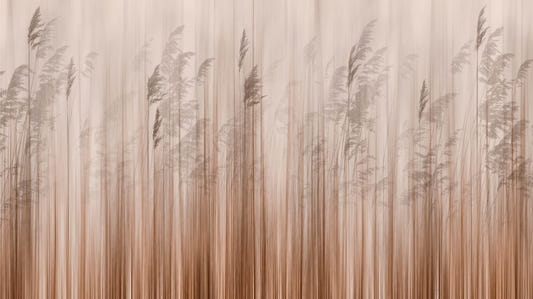 Muted Reed Grass Wallpaper Mural