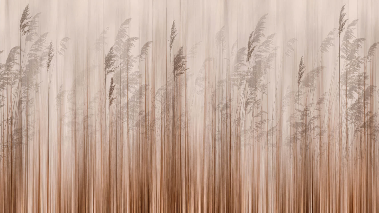 Muted Reed Grass Wallpaper Mural