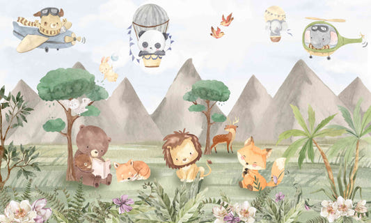 Adventure Wildlife Kids Wallpaper