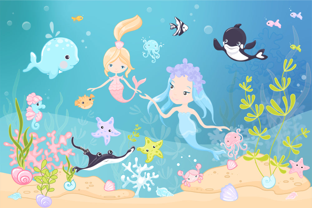 Little Mermaid Underwater Adventure Wallpaper Mural