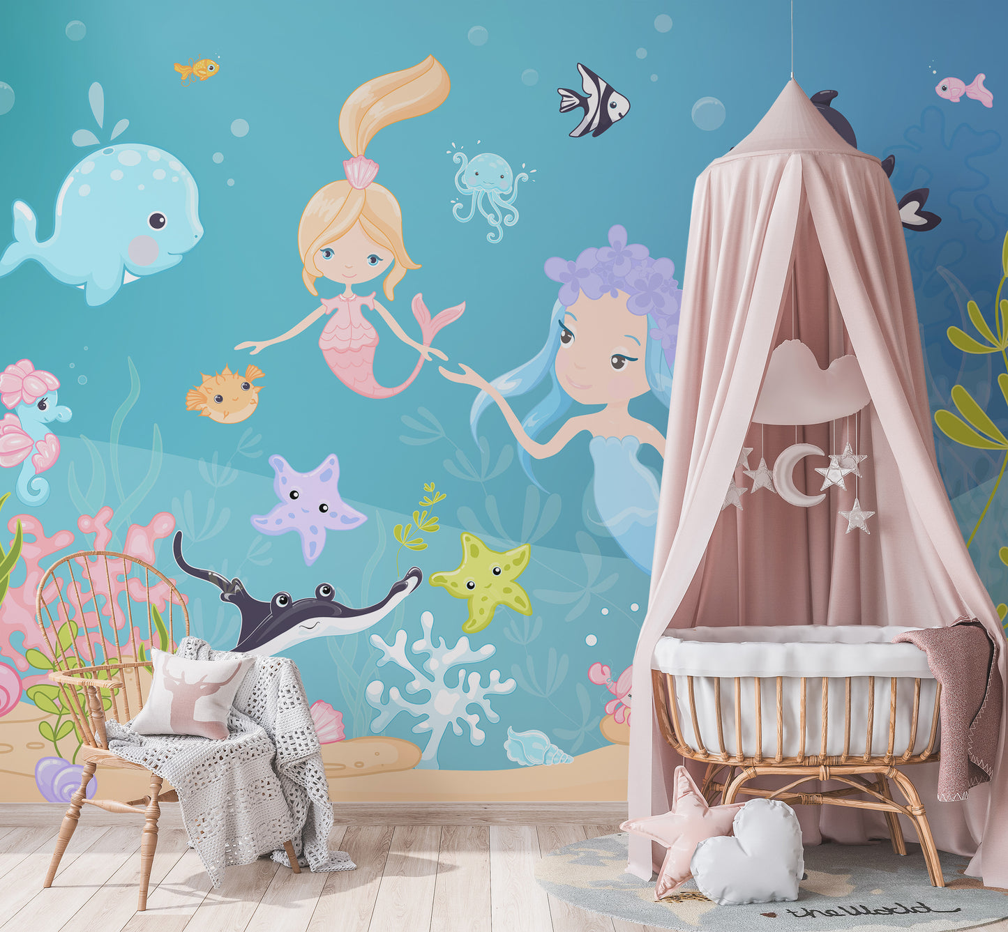 Little Mermaid Underwater Adventure Wallpaper Mural