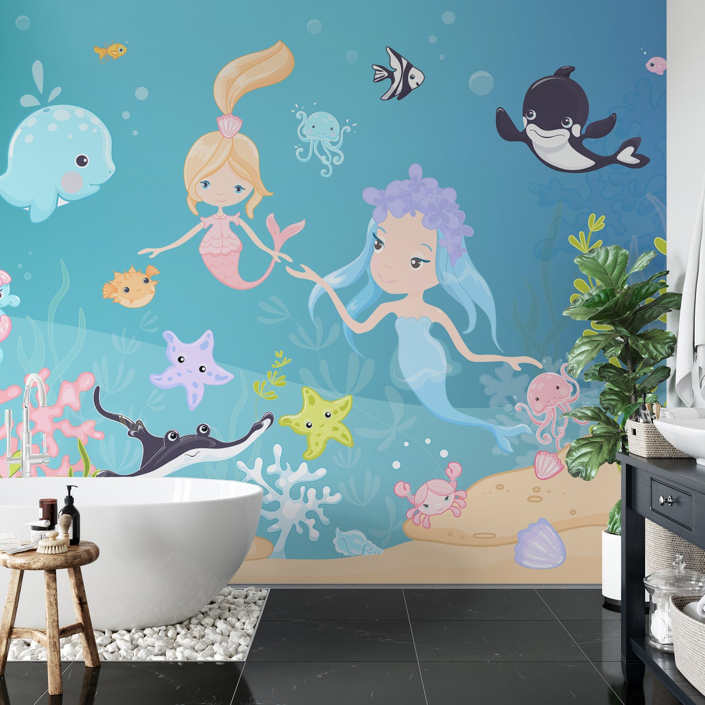 Little Mermaid Underwater Adventure Wallpaper Mural