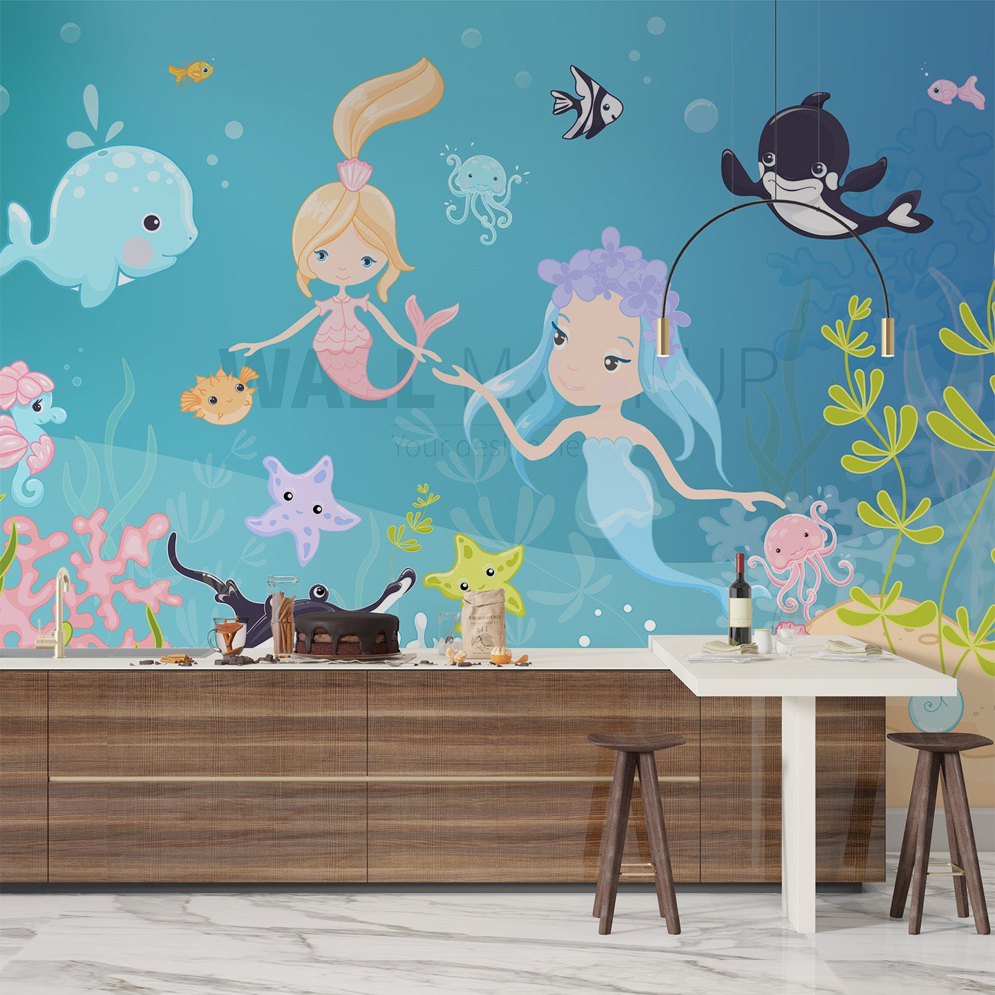 Little Mermaid Underwater Adventure Wallpaper Mural