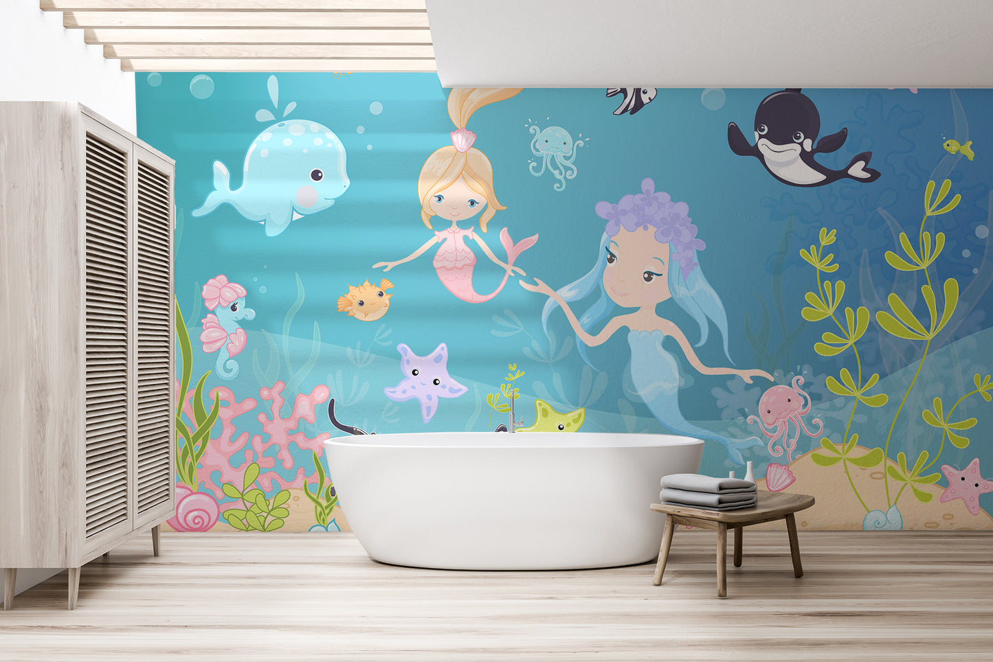 Little Mermaid Underwater Adventure Wallpaper Mural