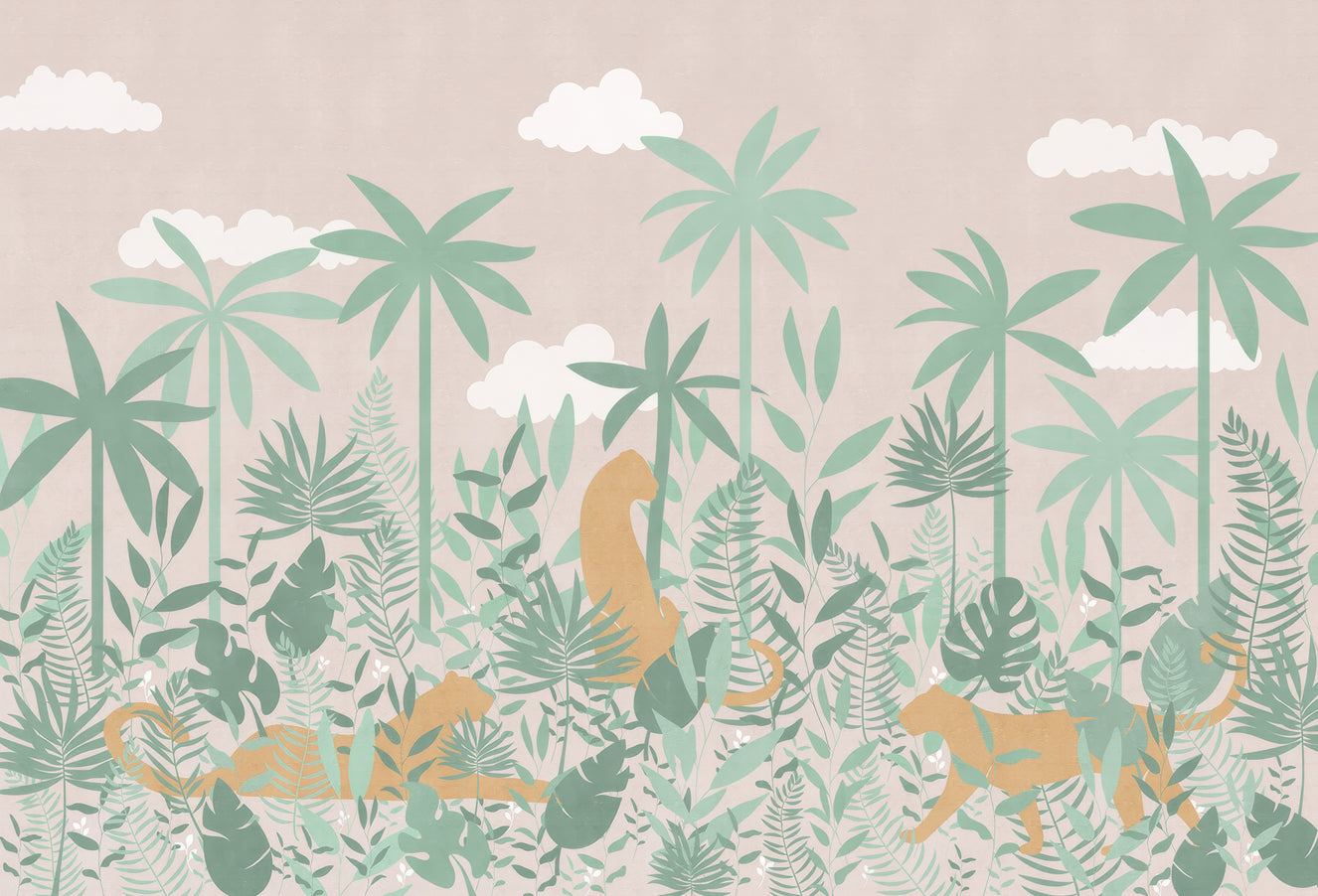 Whimsical Wildcat Garden Mural