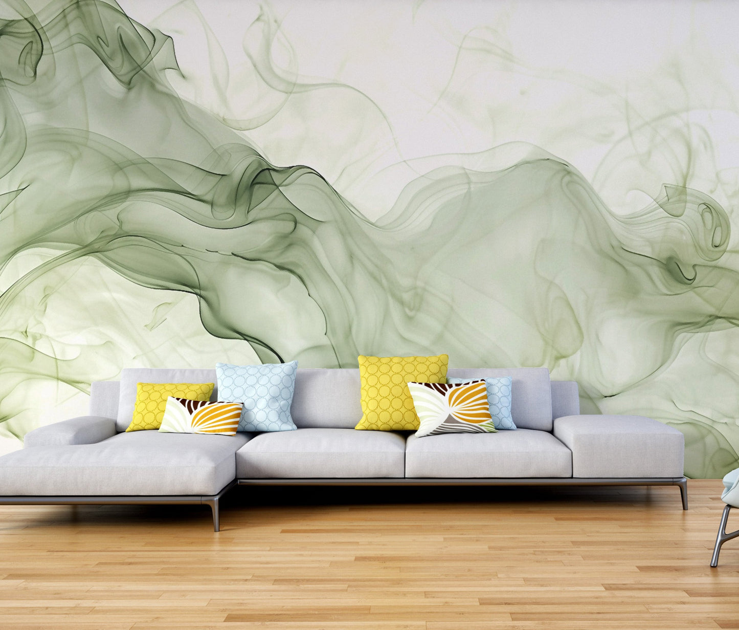 Green Smoke Wallpaper Mural