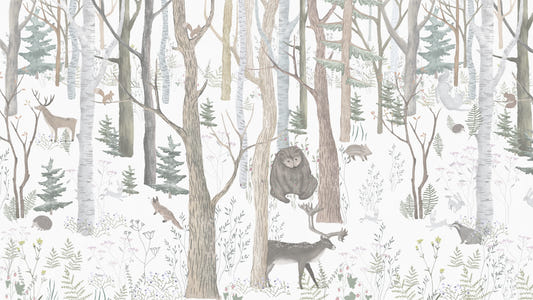 Mystical Forest Scene Wall Mural