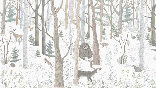 Mystical Forest Scene Wall Mural
