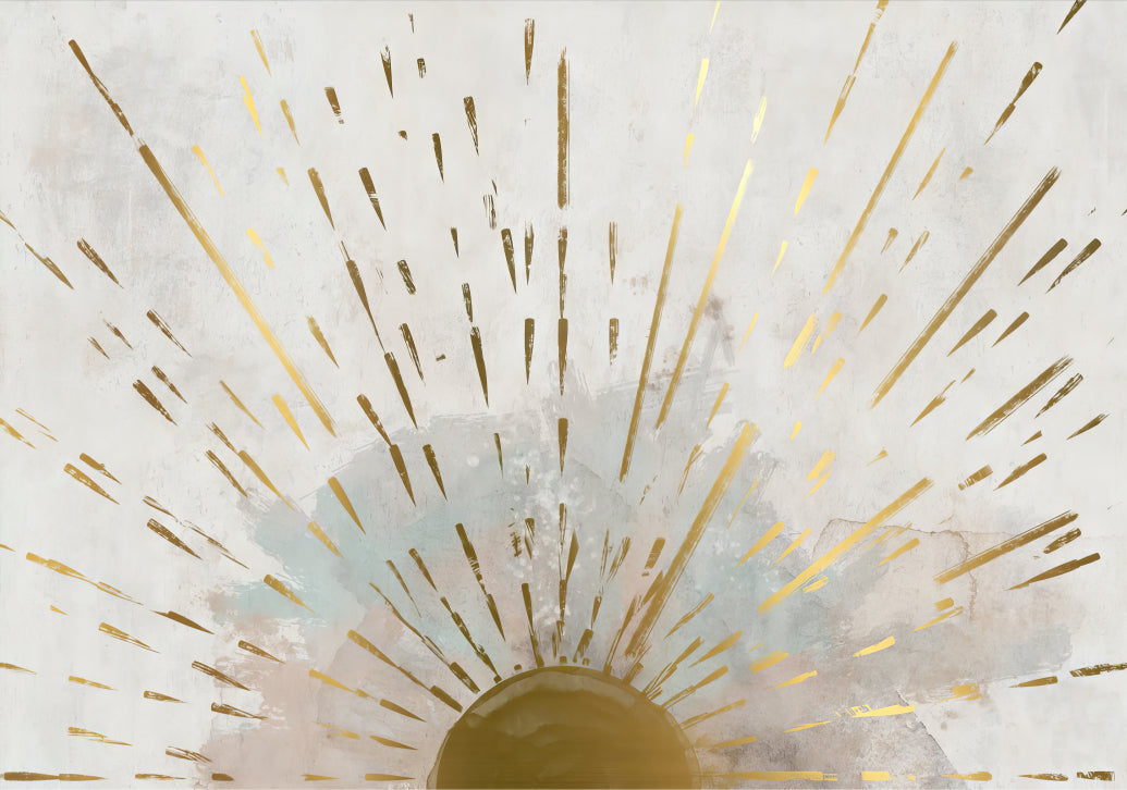 Golden Sun Rising Wallpaper Mural