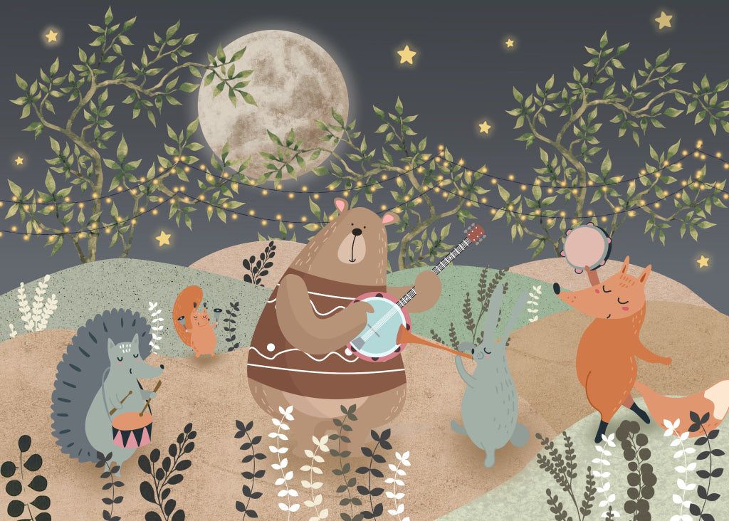 Forest Party Wallpaper Mural in your room