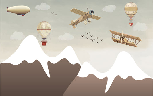 Retro Air Travel Wallpaper Mural