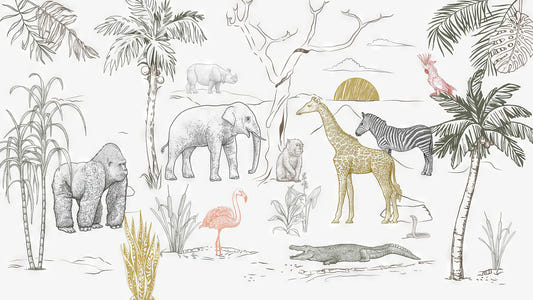 Jungle Safari Wallpaper Mural