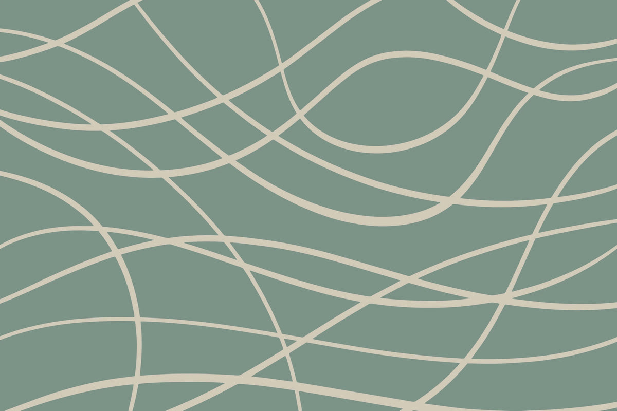 Abstract Green Lines Wallpaper in your room — zoomed