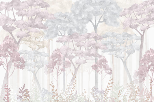 Pastel Forest Watercolor Wallpaper