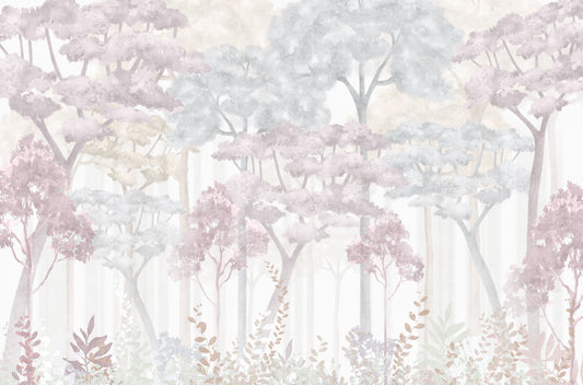 Pastel Forest Watercolor Wallpaper