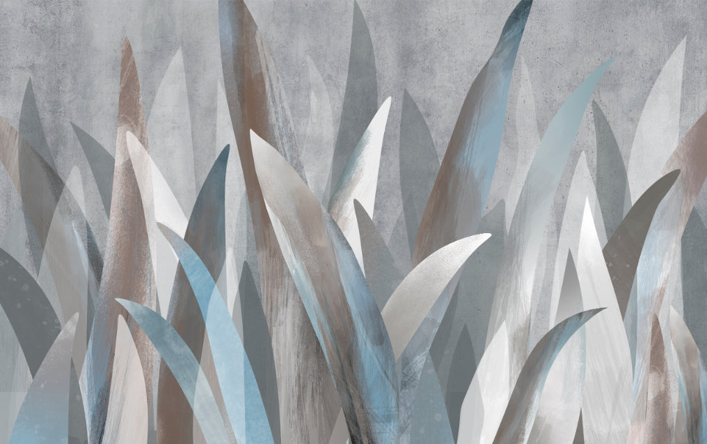 Botanical Abstract Leaf Art Wallpaper