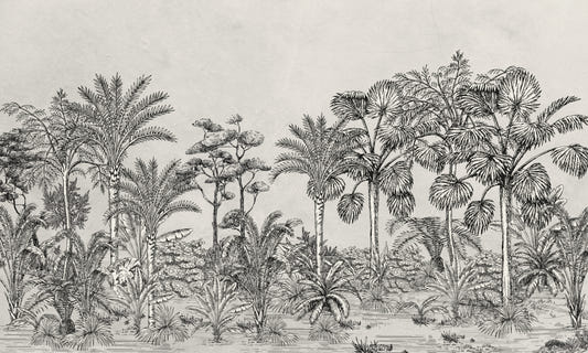 Vintage Tropical Forest Wallpaper
