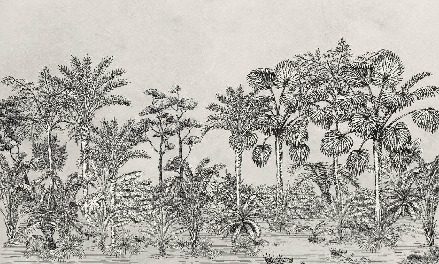 Vintage Tropical Forest Wallpaper