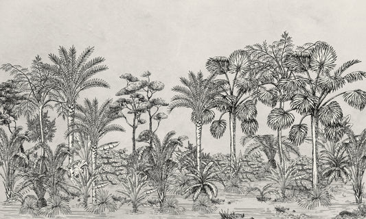 Vintage Tropical Forest Wallpaper