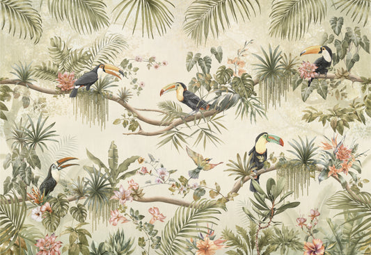 Tropical Toucan Jungle Wallpaper Mural