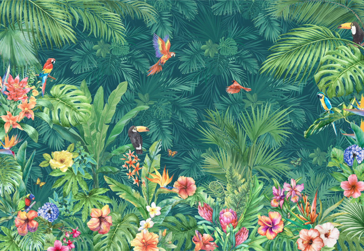 Exotic Tropical Jungle Wallpaper