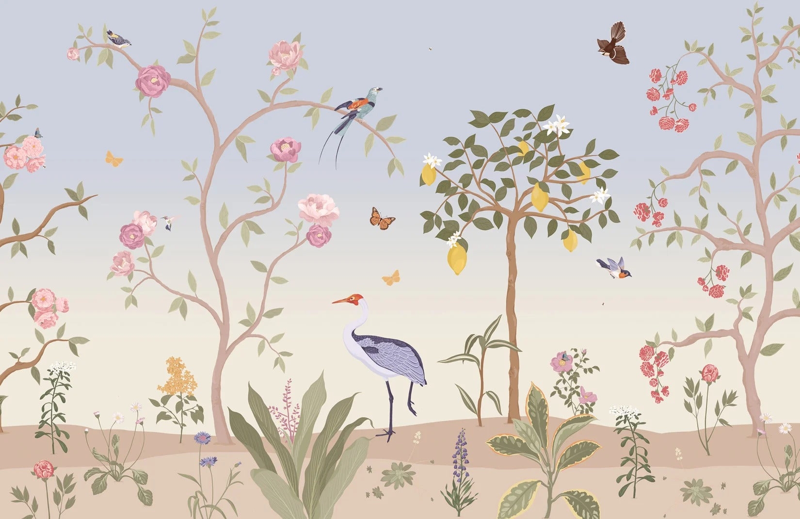 Chinoiserie Spring Garden Wallpaper Mural