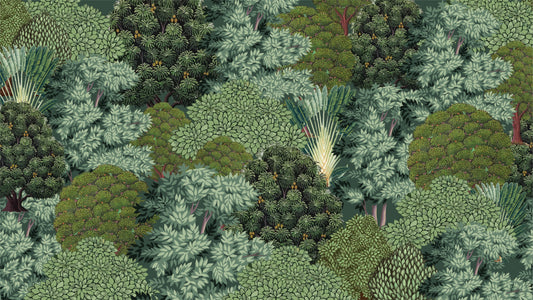 Exotic Tropical Jungle Canopy Mural