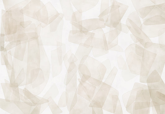 Beige Abstract Geometric Shapes Wallpaper