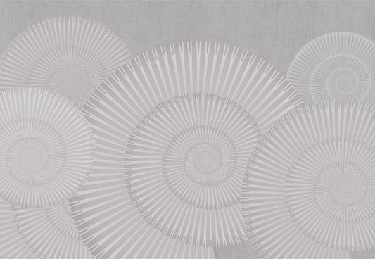 Gray Modern Minimalist Geometric Mural